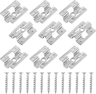 Lot de 100 clips de fixation en acier inoxydable pour terrasse avec 100 vis pour WPC/BPC, fermeture en bois de bambou