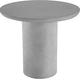 tectake® Table à Manger Ronde Extérieur & Intérieur en Oxyde de magnésium ⌀86,5 x 75,5 cm Résistante aux intempéries pour Salon de Jardin Exterieur Mobilier de Jardin Amenagement Balcon Terrasse