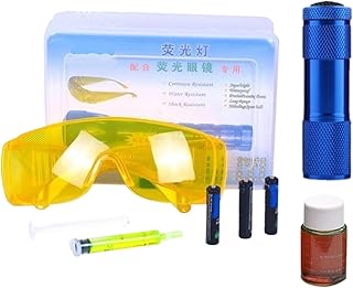 Car AC Leak Detector Kit, Refrigerant Leak Tester Tool, Professional Detection Device, Versatile Diagnostic Equipment, Portable Light Included, Ideal for Cars, Refrigerators