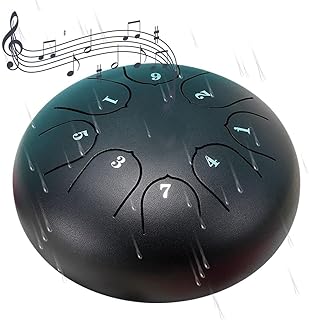 Découvrez le son apaisant de la pluie avec notre tambour de pluie de jardin de 6 pouces - De haute qualité et durable(Black)