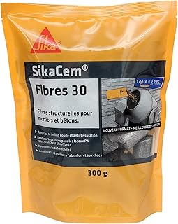 SIKA - Fibres structurelles 30mm pour mortiers et bétons - SikaCem Fibres 30 Gris - Améliore l
